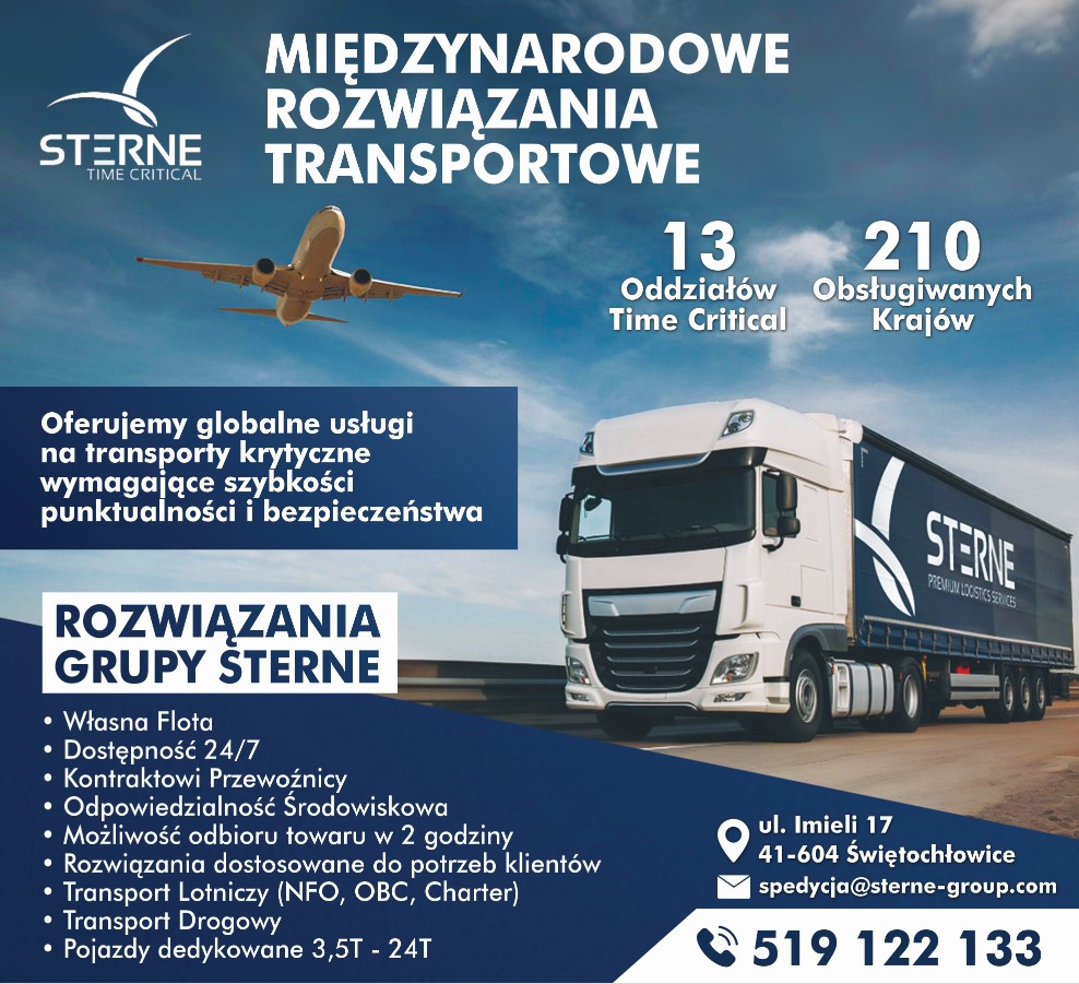 Sterne TIME CRITICAL - transport towarów ŚWIĘTOCHŁOWICE transport towarów ŚWIĘTOCHŁOWICE